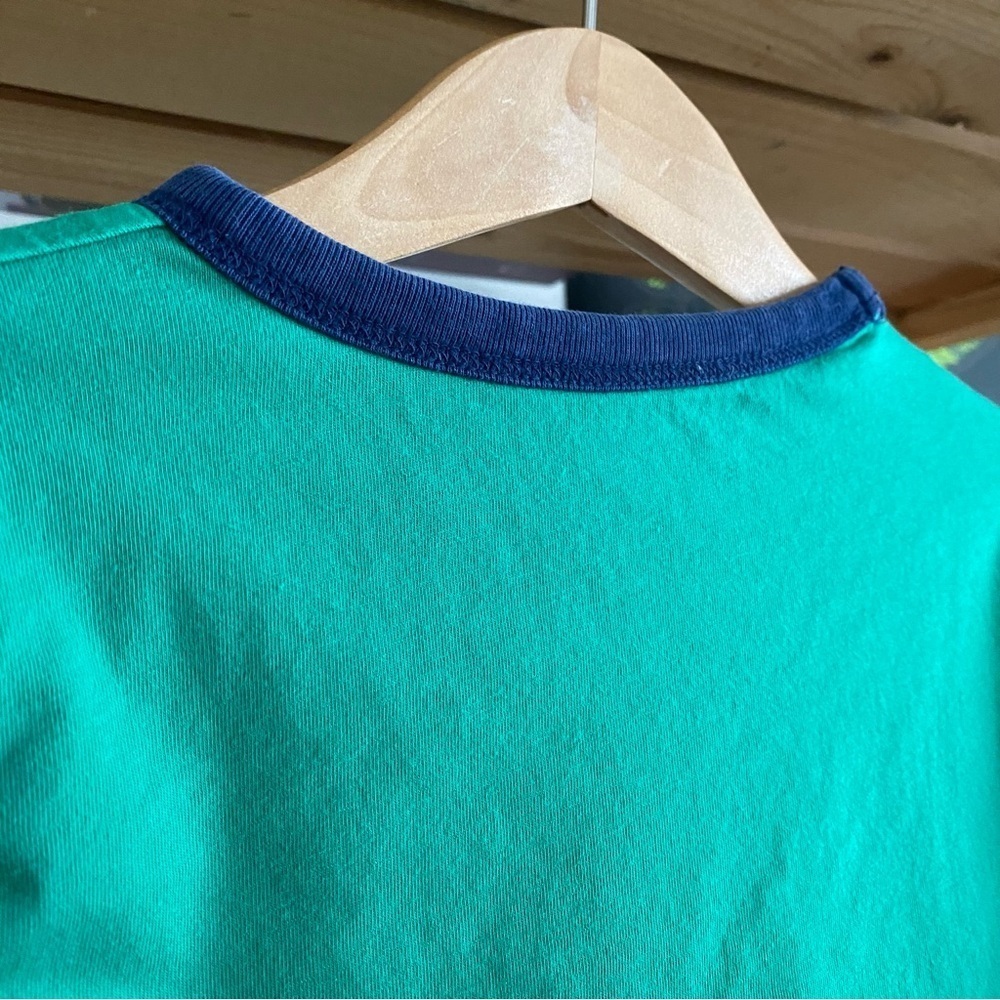 Mini Boden Green Snail Race Stripe Reversible Long Sleeve Shirt - Picture 8 of 15